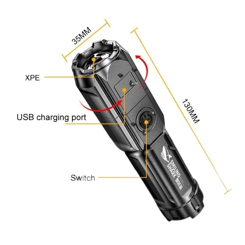 Torcia LED - Batteria Ricaricabile